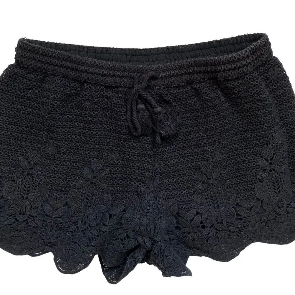 abercrombie dark fairycore lace shorts
